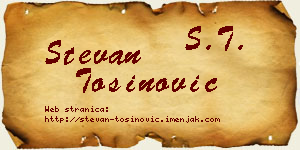 Stevan Tošinović vizit kartica